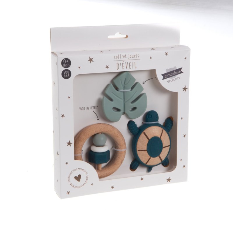 COFFRET JOUETS D'EVEIL X3 TORTUE