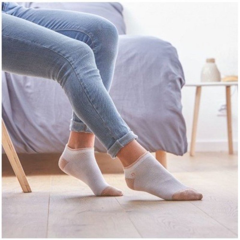 SOCQUETTES FEMME BLANC-DORE SP10 Taille 37-40