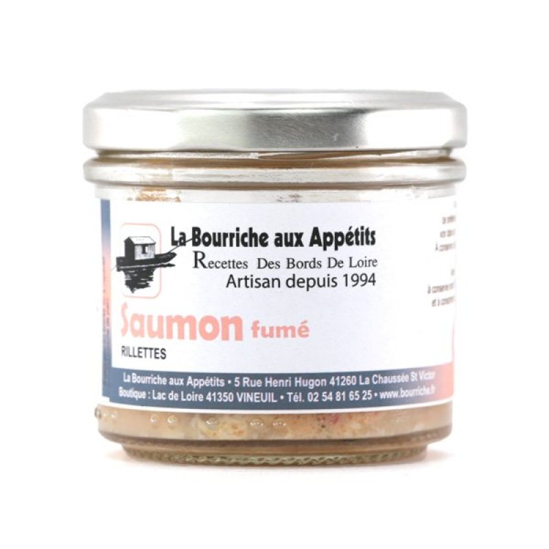 RILLETTES DE SAUMON FUME AUX BAIES ROSES 80G