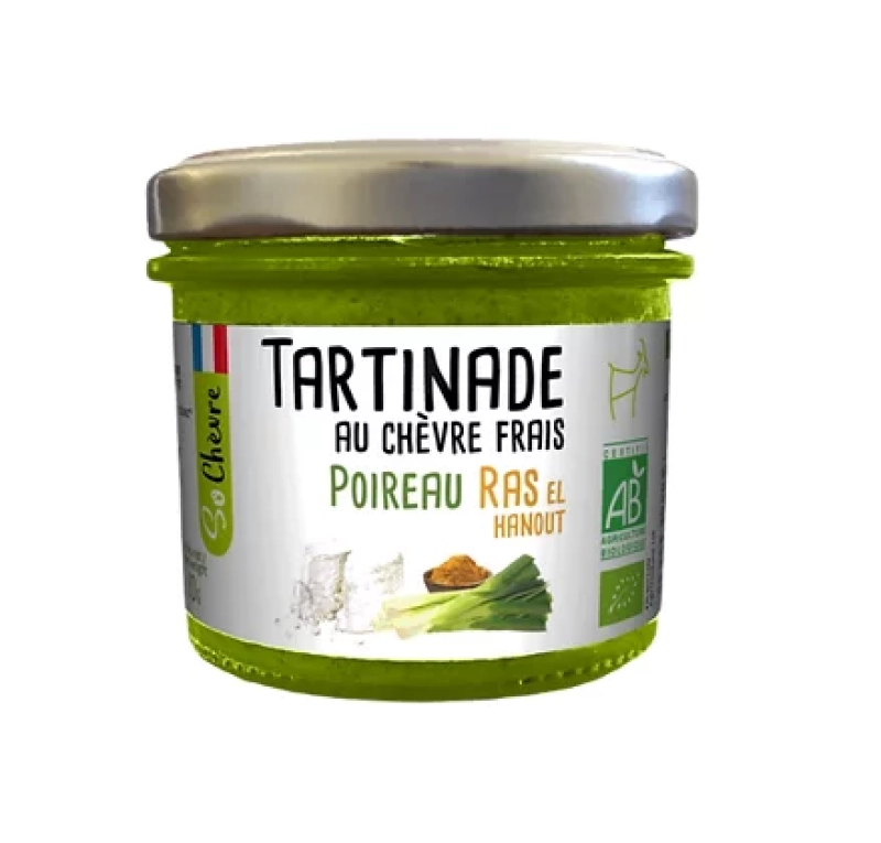 Tartinade au chèvre frais Poireau et Raz el Hanout Bio