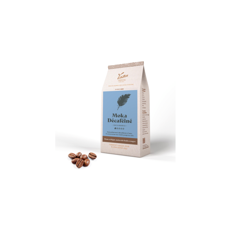 Café en Grains Moka Décafeiné à l'eau 250gr