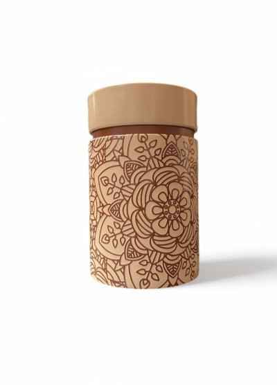 Boite à thé hermétique Mandala rose