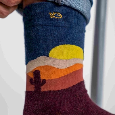 CHAUSSETTES MOTIFS ARIZONA EN COTON PEIGNÉ Taille 41-46