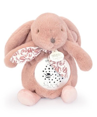 Veilleuse Lapin Musicale Projection mur avec chansons Douces - Rose poudré DC4200