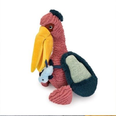 Peluche Pelican rose - 34 cm