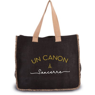 SAC VINTAGE "UN CANON A SANCERRE" NOIR
